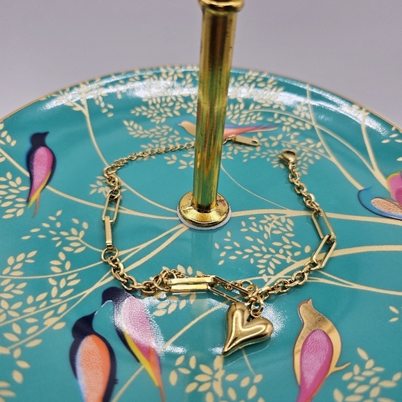 🆕️Heart chape pendant chain links bracelet  💖 - Picture 3 of 3